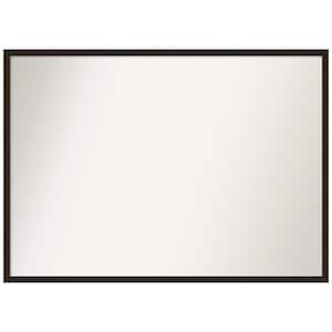 Carlisle Espresso Narrow 39 in. x 28 in. Non-Beveled Classic Rectangle Wood Framed Wall Mirror in Brown