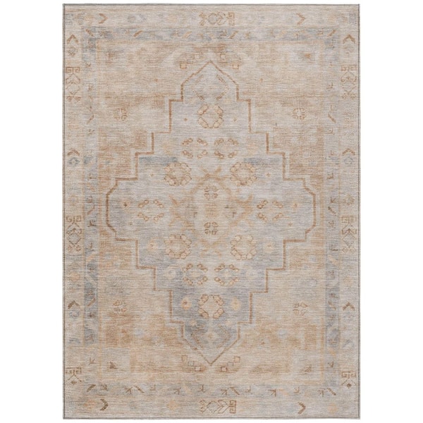 Chantille Machine Washable Indoor/Outdoor Abstract ACN1918 Copper 5 ft. x 7 ft. 6 in. Area Rug