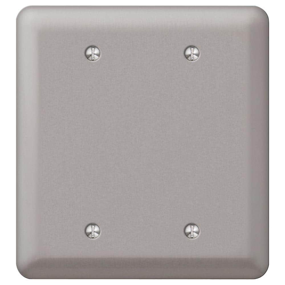 Declan 2 Gang Blank Steel Wall Plate - Pewter price history on PriceWatchPro