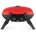 TravelQ 285 sq. in. Portable Propane Gas Grill with Griddle in Red
