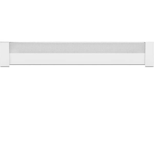 Basic Series 6 ft. Galvanized Steel Easy Slip-On Baseboard Heater Cover, Left and Right Endcaps [1] Cover, [2] Endcaps