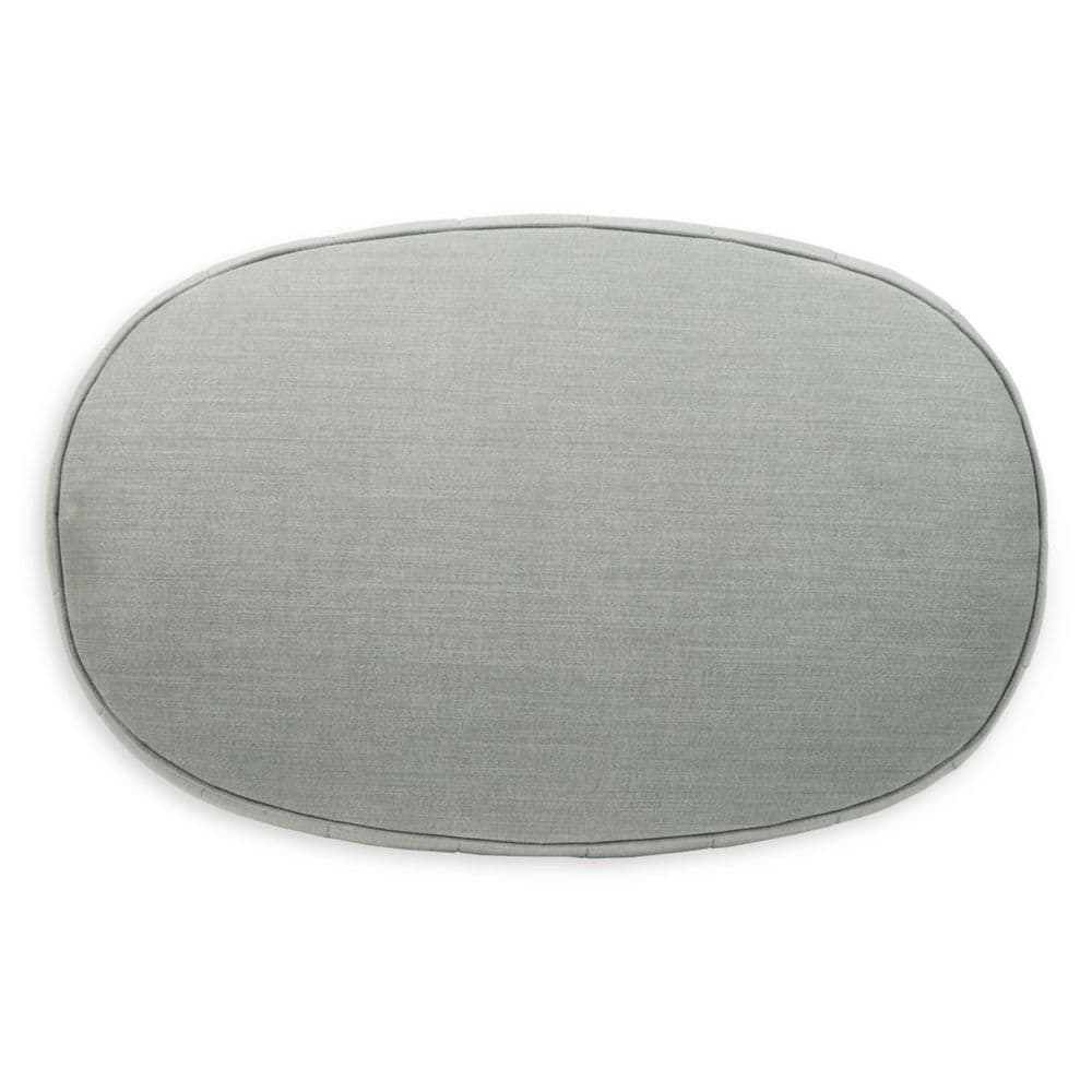 Hollyann 41" Gray Chenille Oversized Accent Ottoman