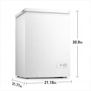 21.77 in. W 3.5 cu. ft. Manual Defrost Chest Freezer in White with Garage Ready