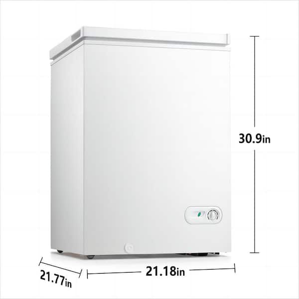 21.77 in. W 3.5 cu. ft. Manual Defrost Chest Freezer in White with Garage Ready