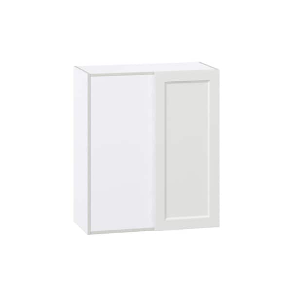 J COLLECTION Laramie 30 in. W x 14 in. D x 35 in. H Assembled Blind Wall Corner Kitchen Cabinet in Painted Bright White