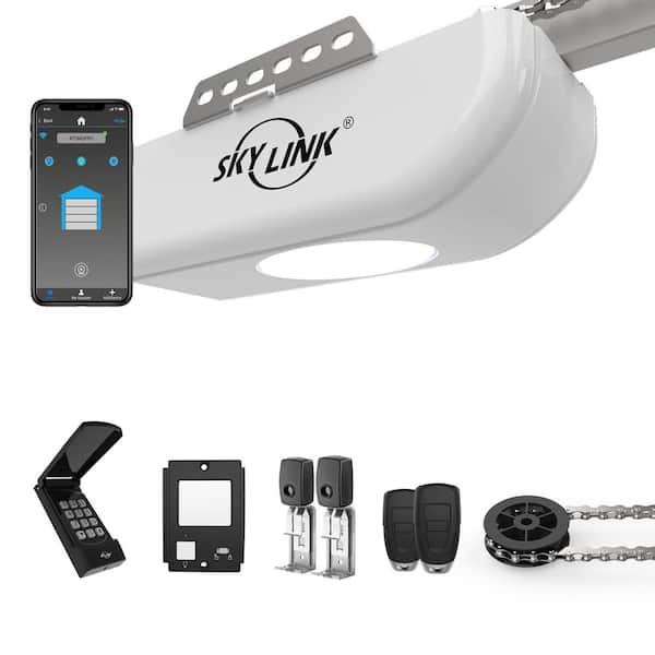SkyLink 1/2 HP Smart Chain Drive Garage Door Opener with Keypad and Built-In LED Light