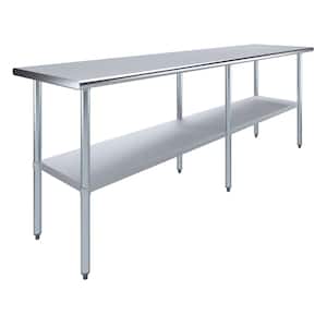 GRIDMANN 60 x 24 in. Stainless Steel Kitchen Utility Table with ...