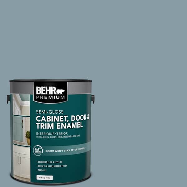 BEHR PREMIUM 1 gal. #MQ5-27 Rainy Season Semi-Gloss Enamel Interior/Exterior Cabinet, Door & Trim Paint
