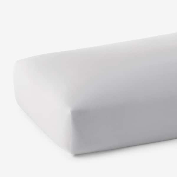 The Company Store Pearl Gray Solid 400-Thread Count Supima Cotton Percale King Deep Pocket Fitted Sheet