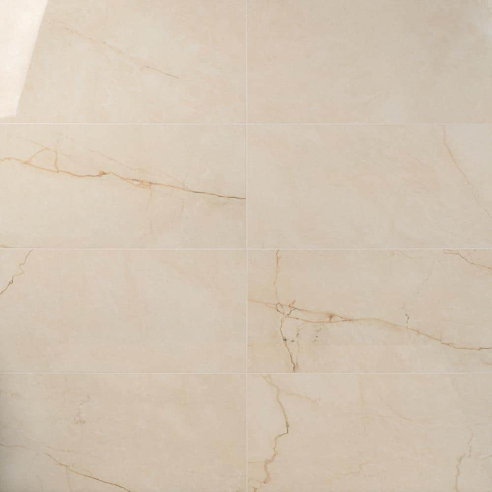 Marmo Beige 4 in. x 0.39 in. Polished Marble Look Porcelain Tile Sample -  Ivy Hill Tile, EXT3RD103517