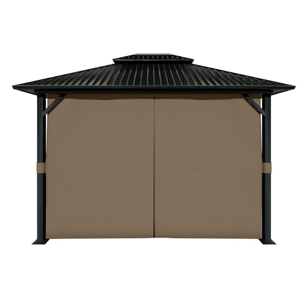 12 ft. x 14 ft. Gazebo Universal Replacement 4-Panel Privacy Curtain Sidewalls Brown price history on PriceWatchPro