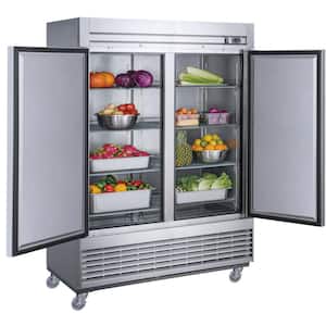 40.7 cu. ft. Commercial Upright Reach-in Refrigerator with 2 Doors in Stainless Steel
