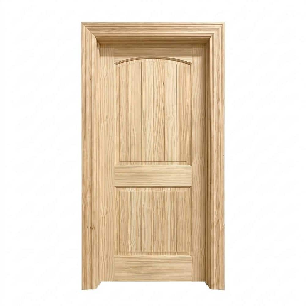 Kimberly Bay 80 in. H x 30 in. W Unfinished 2-Panel Arch Top V