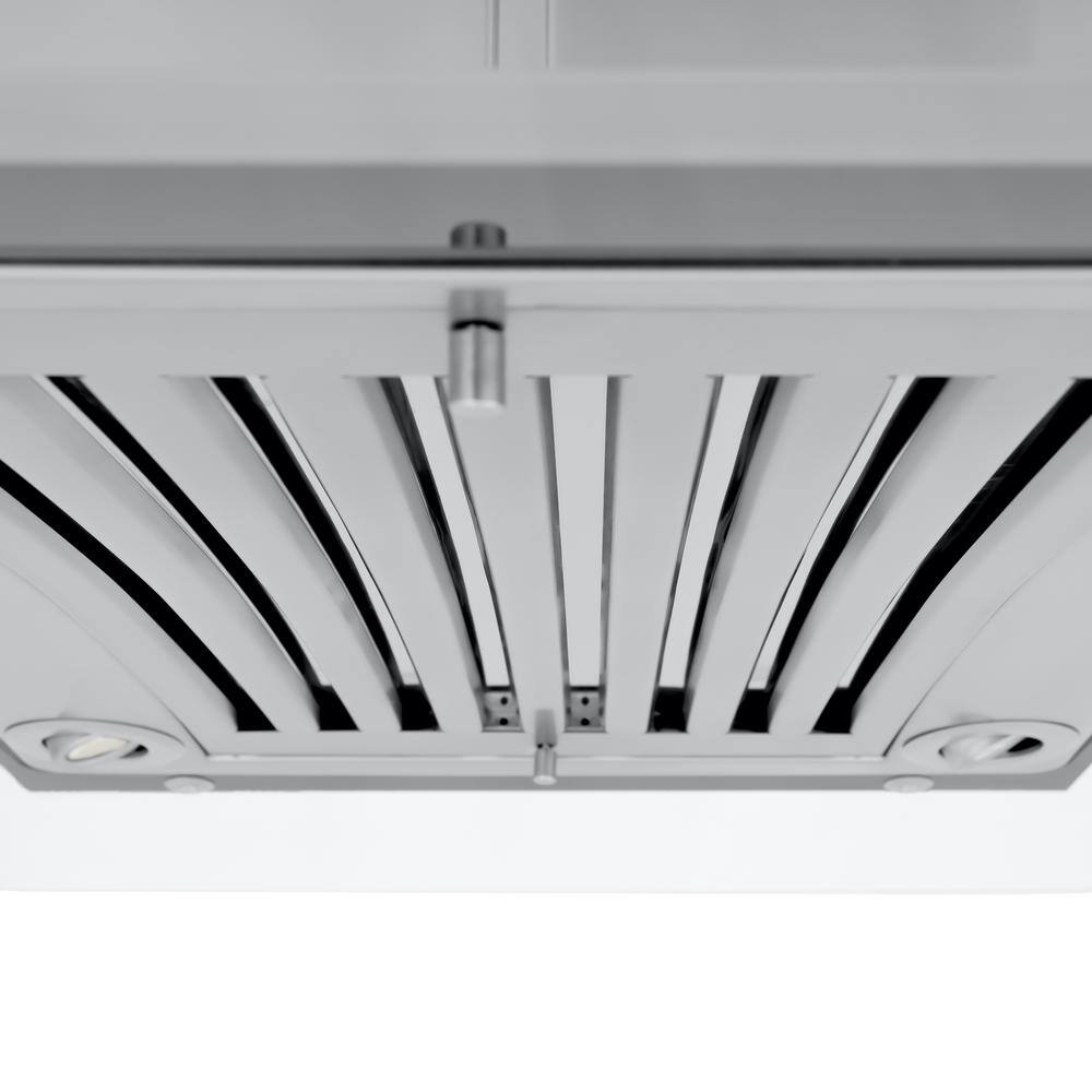 36" Stainless Steel Island Range Hood with Built-in Speakers
