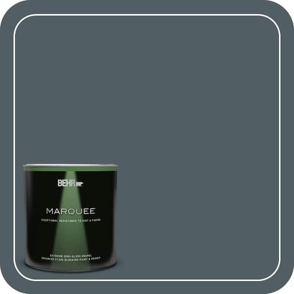 BEHR MARQUEE 1 qt. #740F-6 Marine Magic Semi-Gloss Enamel Exterior Paint & Primer