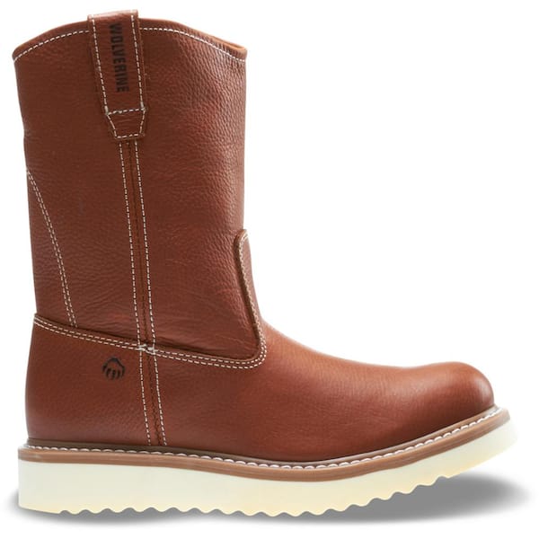 Wolverine Men's Work Wedge Wellington Work Boots - Soft Toe - Tan Size 9.5(M)