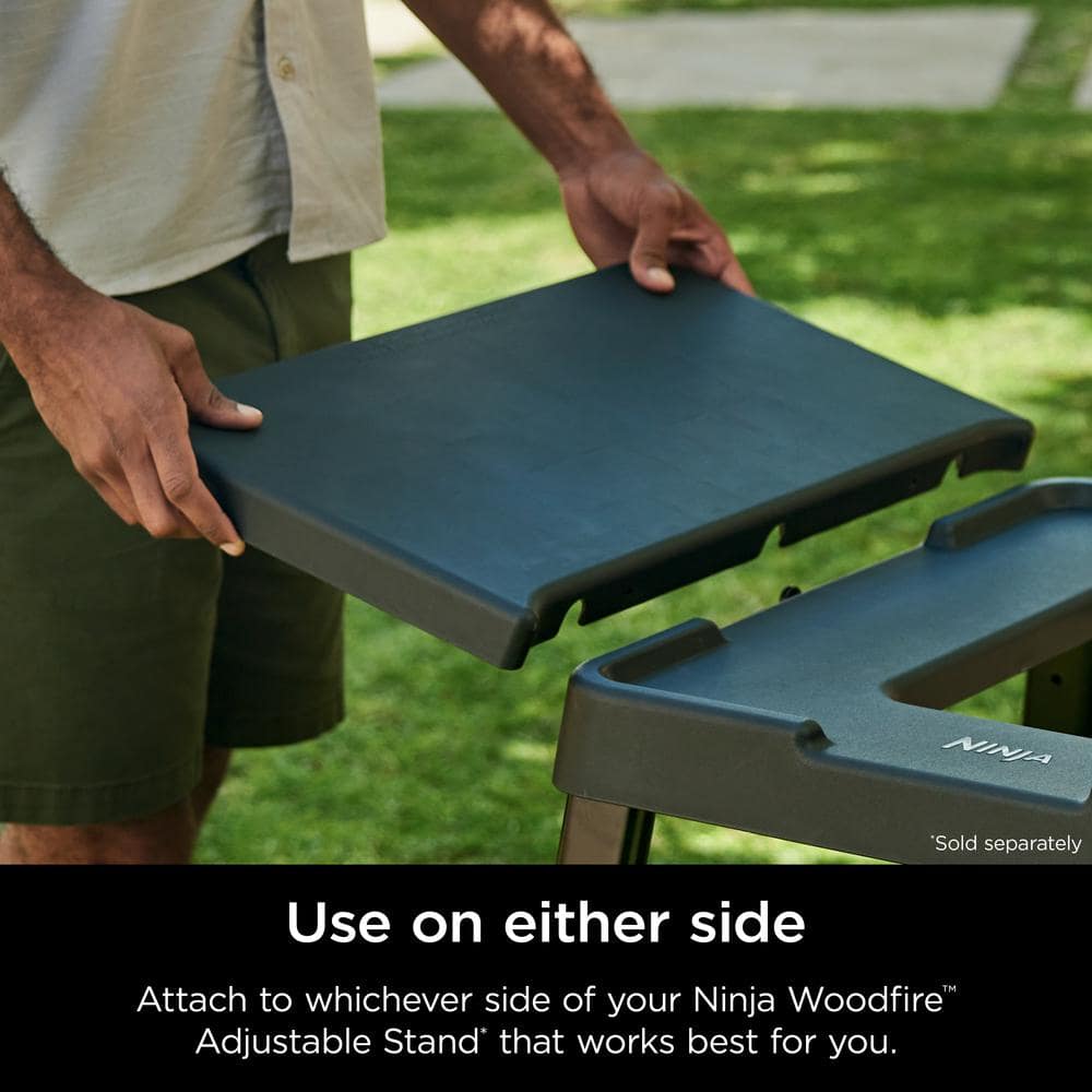 Ninja Black Plastic Grill Side Table with Hooks
