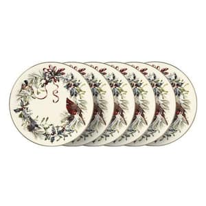 Winter Greetings 6-PIece Ivory Bone China Dinner Plate Set (Set of 6)