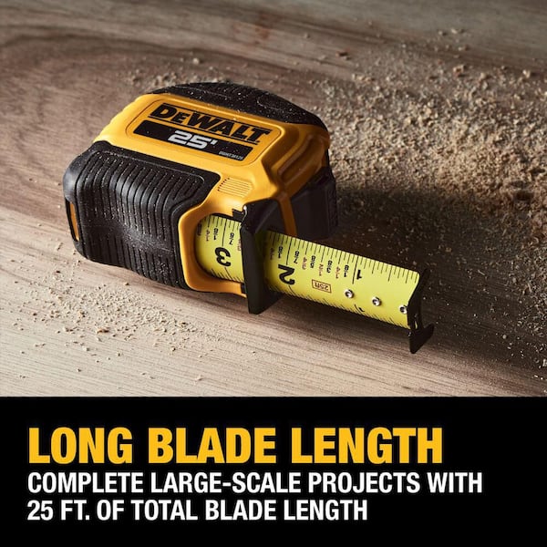 DEWALT - 25 ft. x 1-1/8 in. Tape Measure with Finger Brake