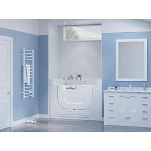 HD Series 60 in L x 30 in W LD White Walk-in Whirlpool Tub with Fast Drain