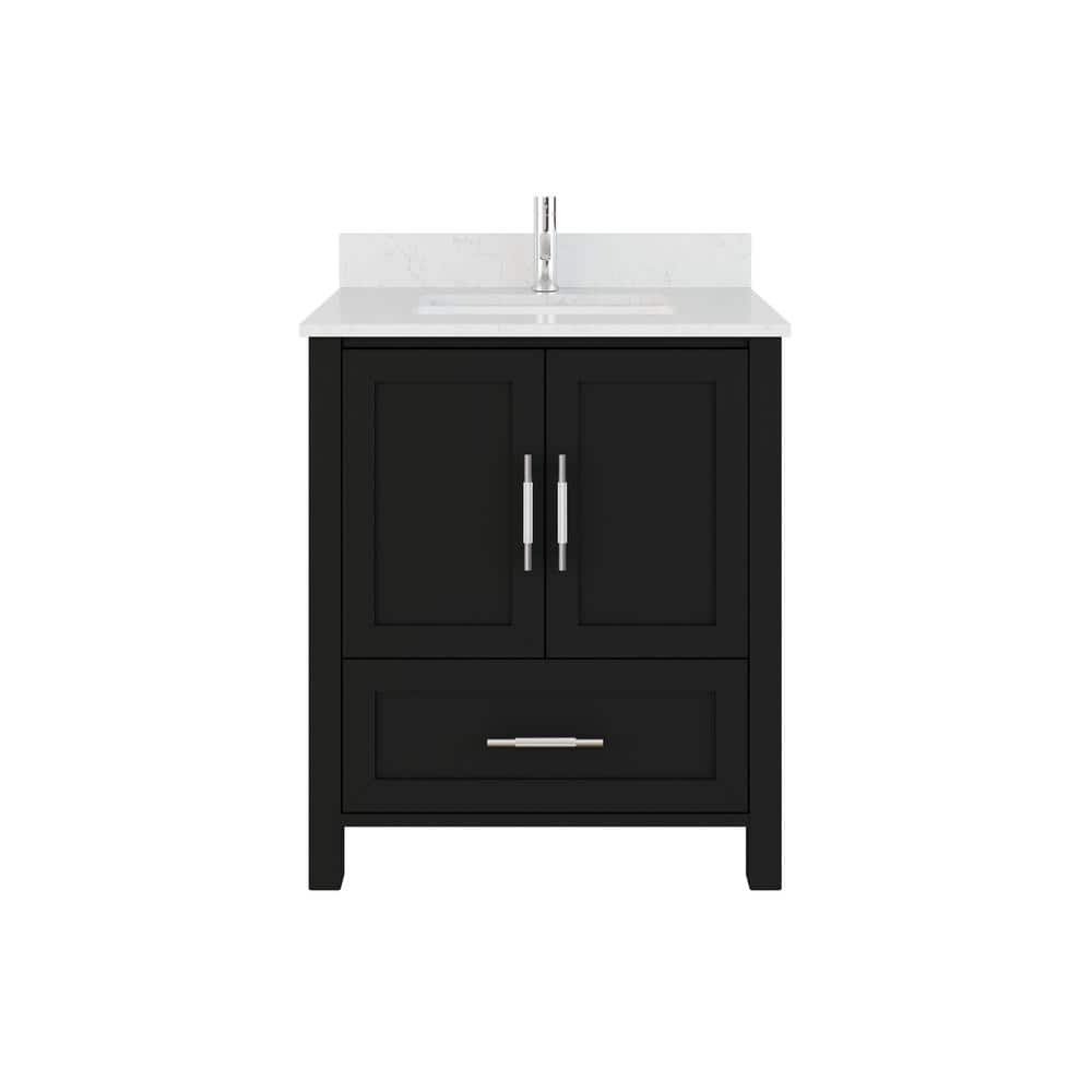 Boulder 30 in. W x 22 in. D Bath Vanity in Espresso with Engineered Stone T