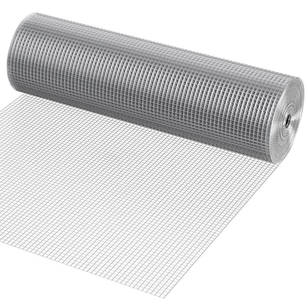 VEVOR Hardware Cloth 1/2 in. x 3 ft. x 100 ft.19-Gauge Hardware Cloth Galvanized Wire Mesh Roll Chicken Wire Fencing Wire Mesh