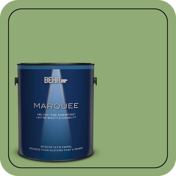 BEHR MARQUEE 1 gal. #430D-5 Geranium Leaf Satin Enamel Interior Paint ...