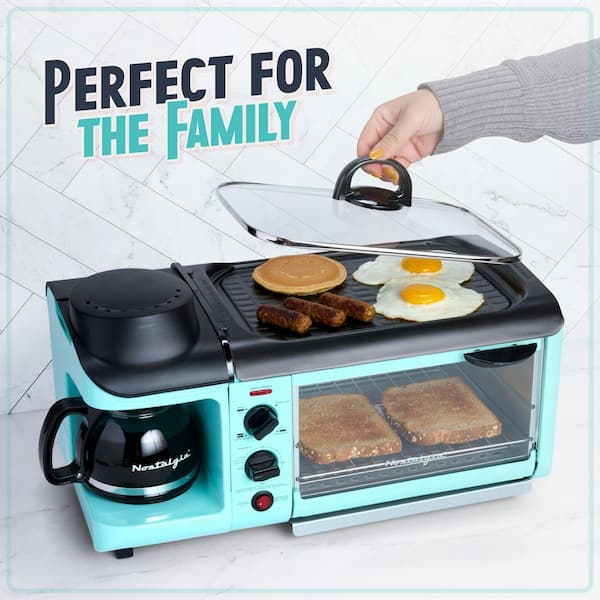 新品Nostalgia 3-in-1 Breakfast Station 輸入品 Nostalgia Retro 3-in-1 Aqua Electric Breakfast Station,With Non