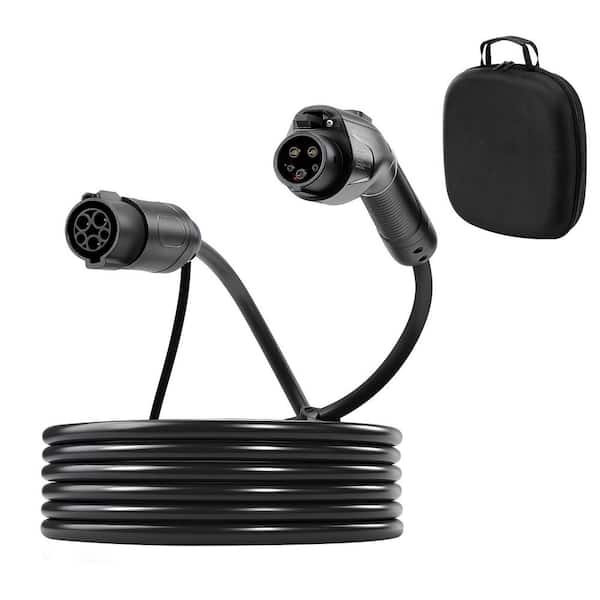 EV Charger Extension Cable, 40Amp 21 ft. J1772 Extension Cord Compatible-120V-240V SAE J1772 Electric Vehicle Chargers