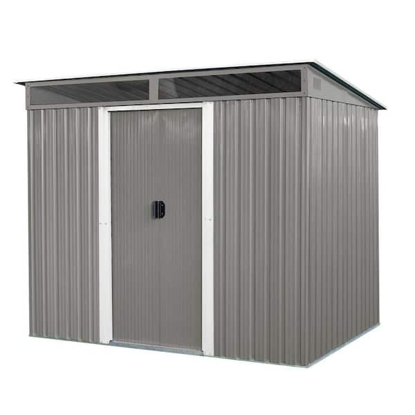HumblePleb 10 ft. W x 8 ft. D Metal Outdoor Storage Shed with