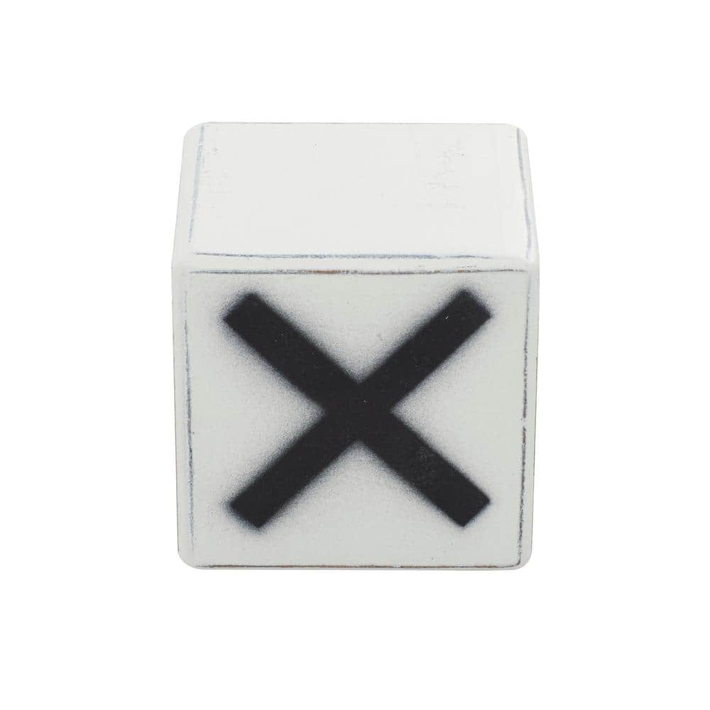 Sophisticated Black Wood Tic Tac Toe Game Set 14" with White Pieces