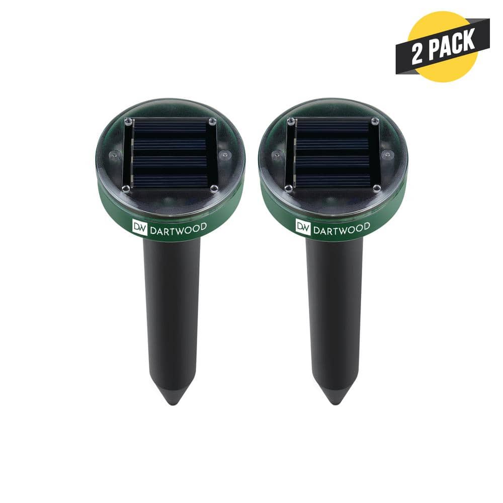 Outdoor Solar Sonic Mole Repellent - Remove Groundhogs, Rats, Mice, Snakes 
