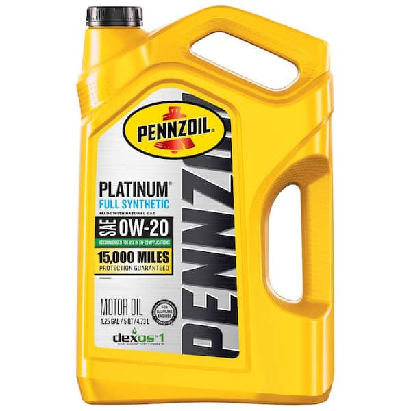 Pennzoil Platinum SAE 0W-20 Full Synthetic Motor Oil 5 Qt.