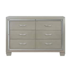 Glamour Youth 6-Drawer Champagne Dresser