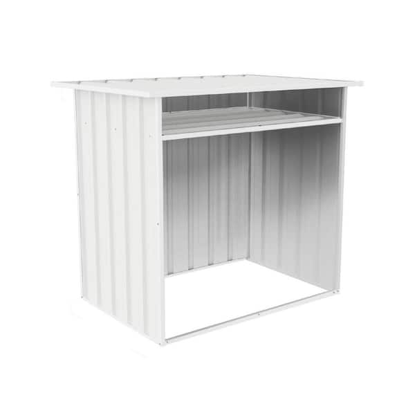 Woodstore 4 ft. W x 2.5 ft. D Metal Storage Shed in Surfmist with SNAPTiTE assembly system (9 sq. ft.)
