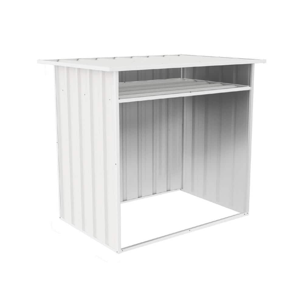 Woodstore 4 ft. W x 2.5 ft. D Metal Storage Shed in Surfmist with SNAPTiTE 