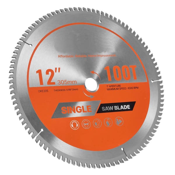 Circular Saw Blade, 12 in. Diameter, Aluminum Cutting Blade with Noise-Reducing Heat Vents for Cutting Steel and Metal