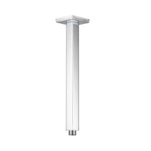 8 in. 200 mm Square Ceiling Mount Shower Arm and Flange, Chrome