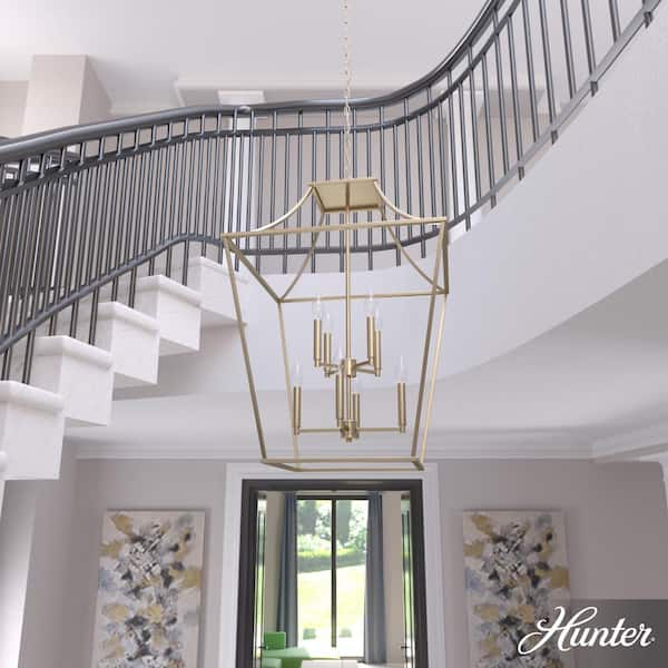 Hunter Laurel Ridge 8-Light Alturas Gold Lantern Pendant Light