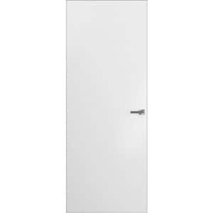 0010 30 in. x 84 in.Left-Hand/Outswing Primed Solid Core Wood Flush Mount Hidden Frameless Door with Hinge