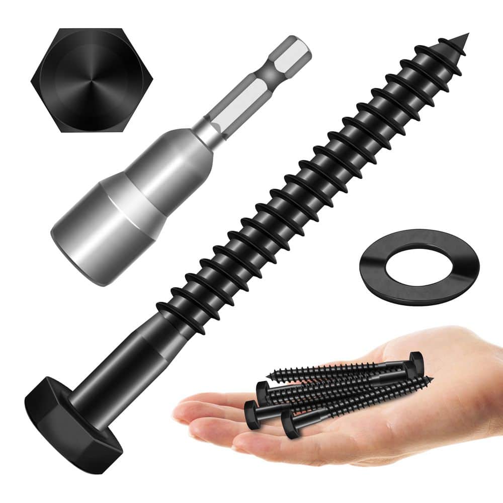 MYWISH 1/4 in. x 3 in. Stainless Steel Hex Drive Hex Head Lag