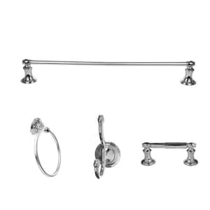 Highlander Collection 4-Piece Bathroom Accessory Set in Chrome
