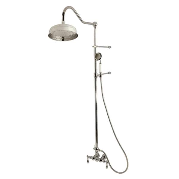 Vintage 2-Handle 1-Spray Shower Combo in Polished Nickel