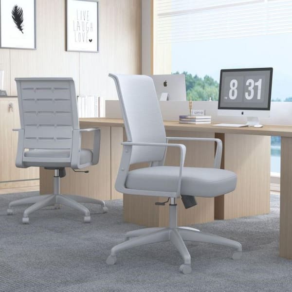 BOSS Office Products BOSS Gray Fabric Seat Adjustable Height