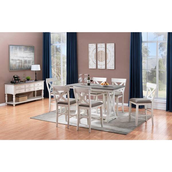 cream counter height dining set