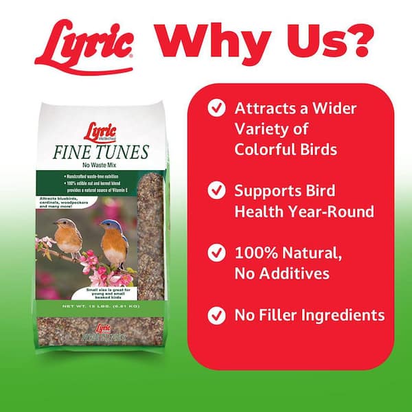 Lyric 15 lbs. Fine Tunes No Waste Bird Seed Mix 2647412 - The Home