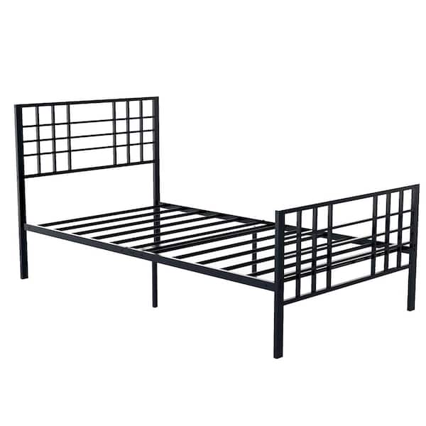 Black Metal Bed Frame Twin Size, Build Platform Twin Bed Frame