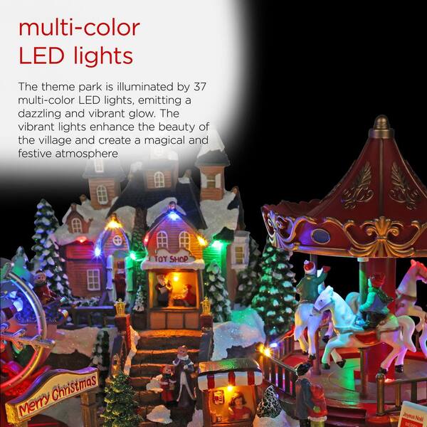 Alpine Corporation Animated Musical Christmas Theme Park with LED Light WCC228MC - The Home Depot Alpine Corporation Animated Musical Christmas Theme Park with LED Light WCC228MC - The Home Depot
