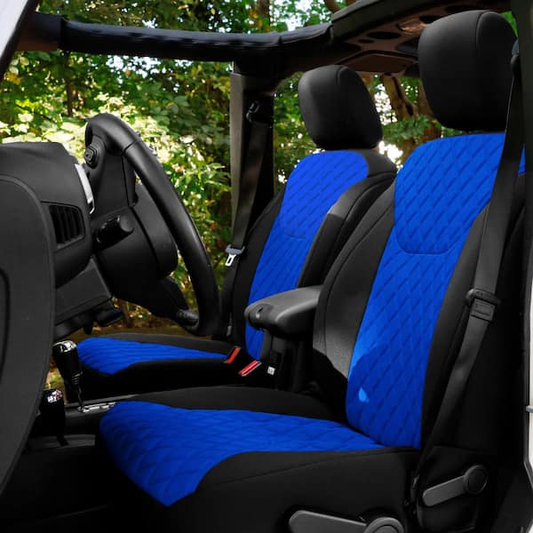 FH Group Neoprene Custom Seat Covers for 2007-2018 Jeep Wrangler JK 4DR  Front Set DMCM5003BLUE-FRONT - The Home Depot