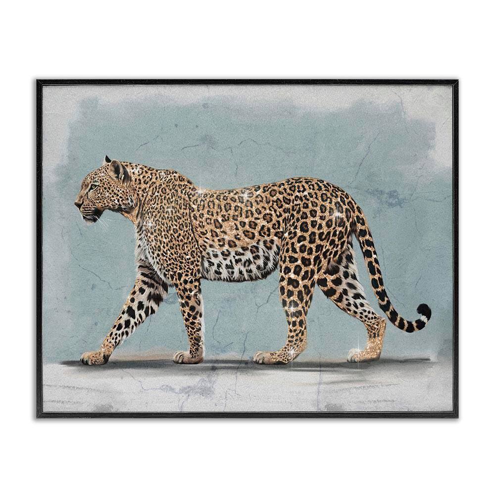Stepping Glam Leopard by Svetlana Aleynikova Black Framed Animal Giclee Art Print 16 in. x 20 in. price history on PriceWatchPro